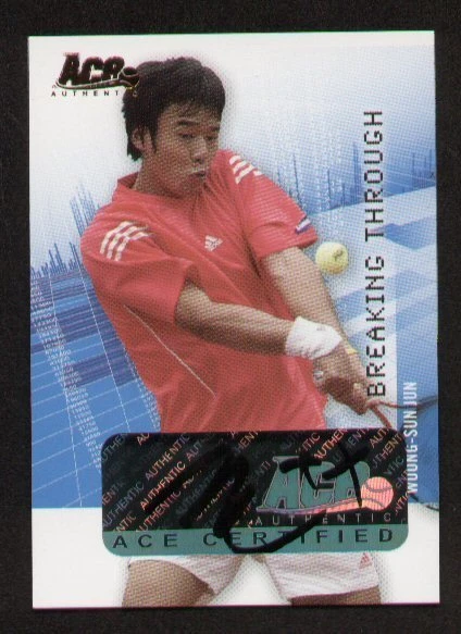 Woong-Sun Jun signed autograph auto 2007 Ace Authentic Breaking Through card