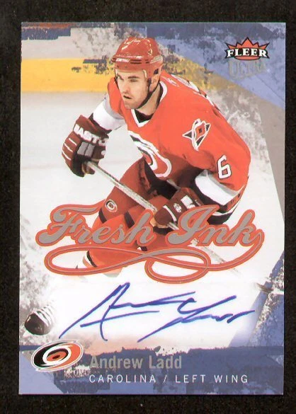 Andrew Ladd signed auto autograph 2007-08 Fleer Ultra