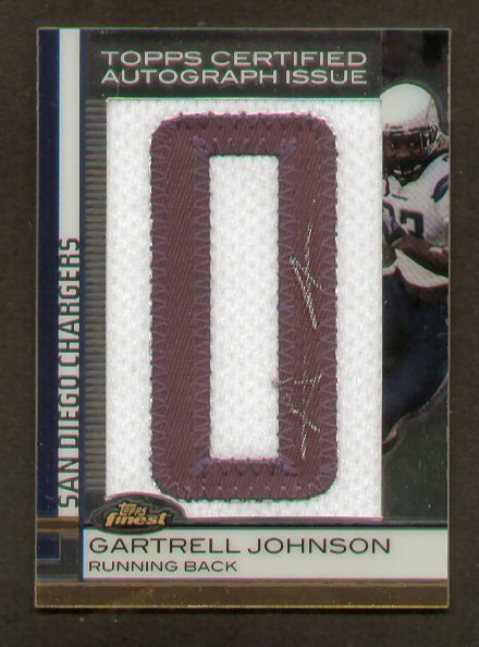 Gartrell Johnson 2009 Topps Finest #113 Letter 