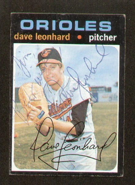 Dave Leonhard #716 signed autograph auto 1971 Topps Baseball Trading Card
