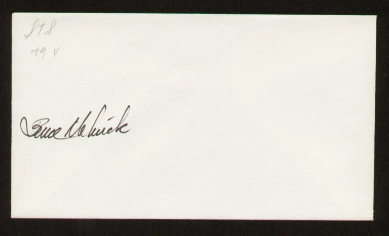 Bruce Edward Melnick signed autograph auto Envelope / Cover NASA Astronaut