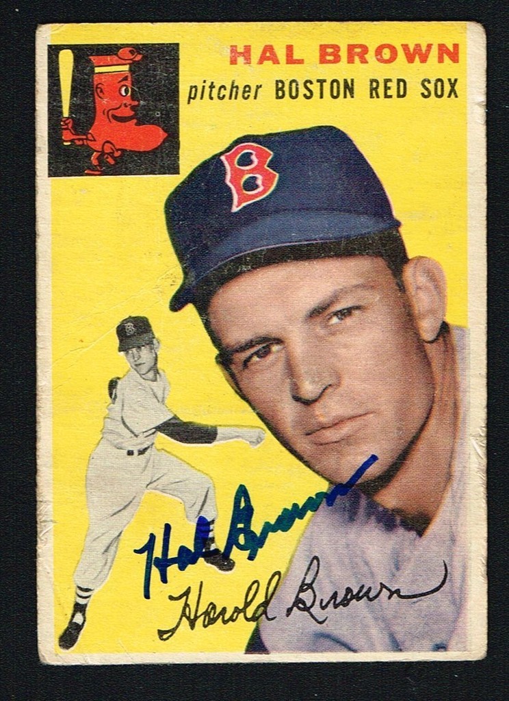 Hal Brown #172 signed autograph auto 1954 Topps Baseball Trading Card