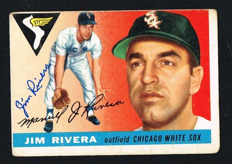 Jim Rivera #58 signed autograph auto 1955 Topps Baseball Trading Card