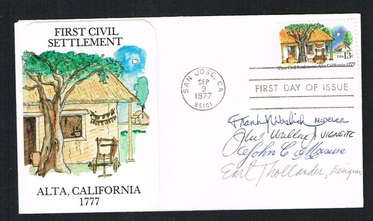 Frank Waslick, John Wallace, John Masura & Carl Thollander signed autograph FDC