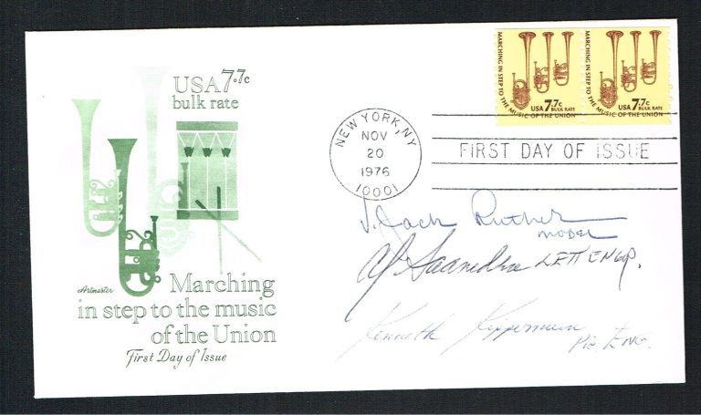 V. Jack Ruther, Albert Saavedra & Kenneth Kipperman autograph Stamp FDC Artist