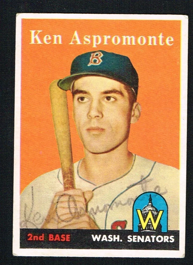 Ken Aspromonte #405 signed autograph auto 1958 Topps Baseball Trading Card