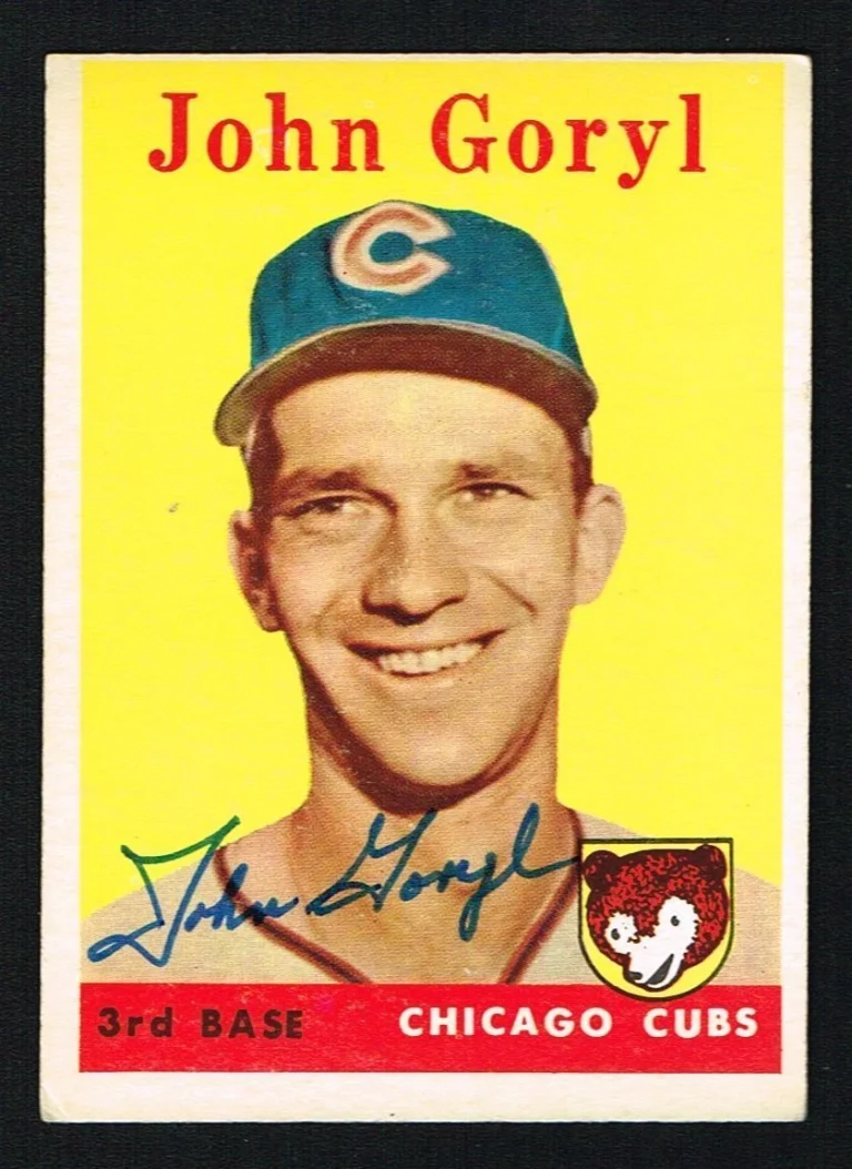 John Goryl #384 signed autograph auto 1958 Topps Baseball Trading Card