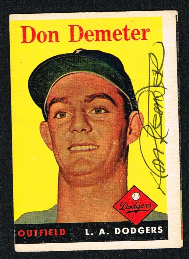Don Demeter #244 signed autograph auto 1958 Topps Baseball Trading Card
