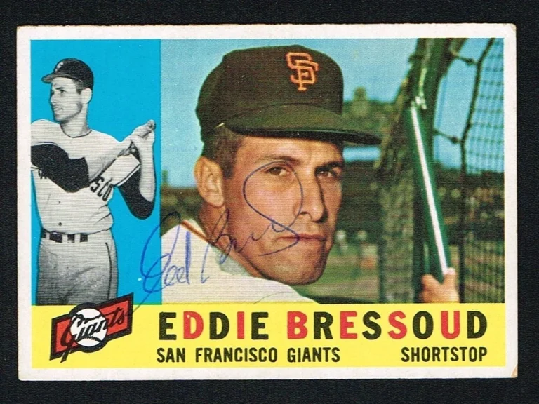 Eddie Bressoud #253 signed autograph auto 1960 Topps Baseball Trading Card