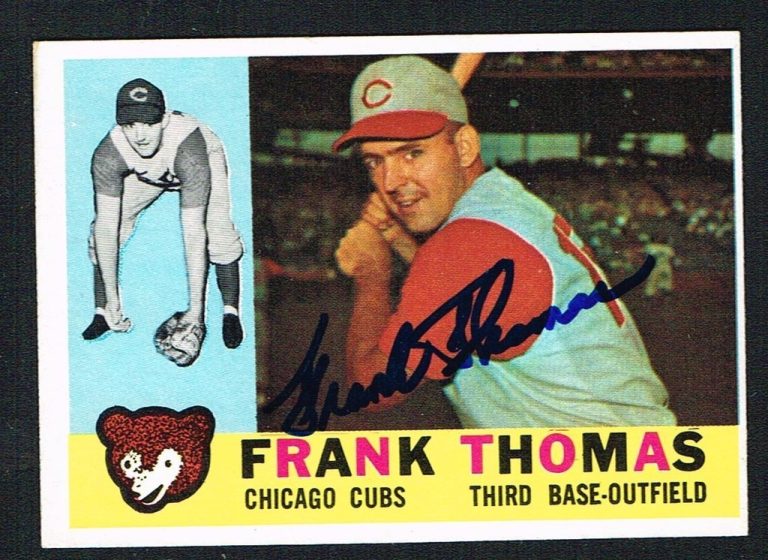 Frank Thomas #95 signed autograph auto 1960 Topps Baseball Trading Card