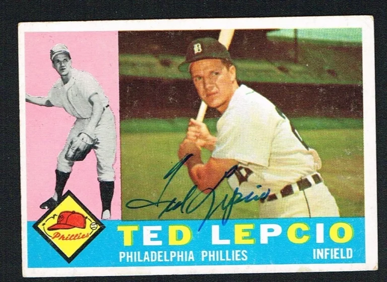 Ted Lepcio #97 signed autograph auto 1960 Topps Baseball Trading Card