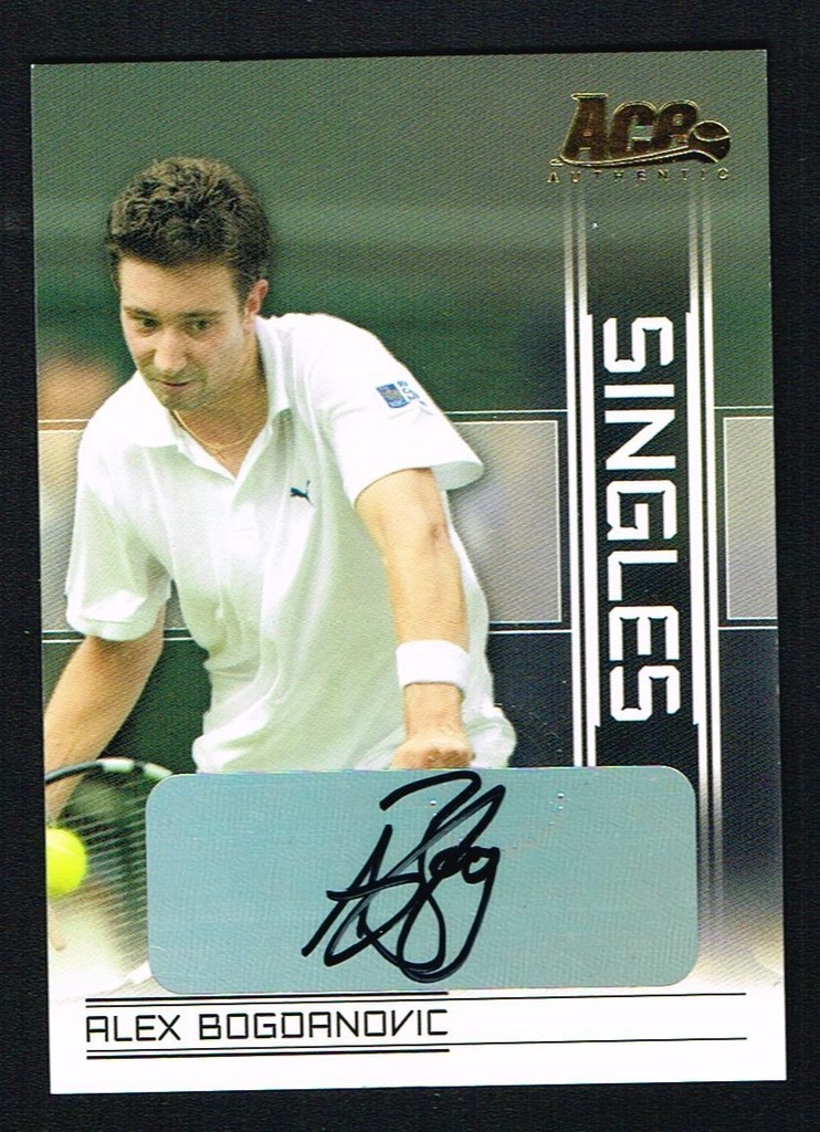 Alex Bogdanovic #SI-4 signed autograph auto 2007 Ace Authentic Tennis Card
