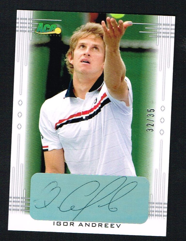 Igor Andreev signed autograph auto 2013 Ace Authentic LEAF Tennis Card 32 of 35