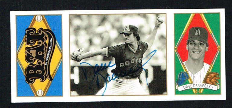 Dave Dravecky signed autograph auto 1993 Upper Deck B.A.T.