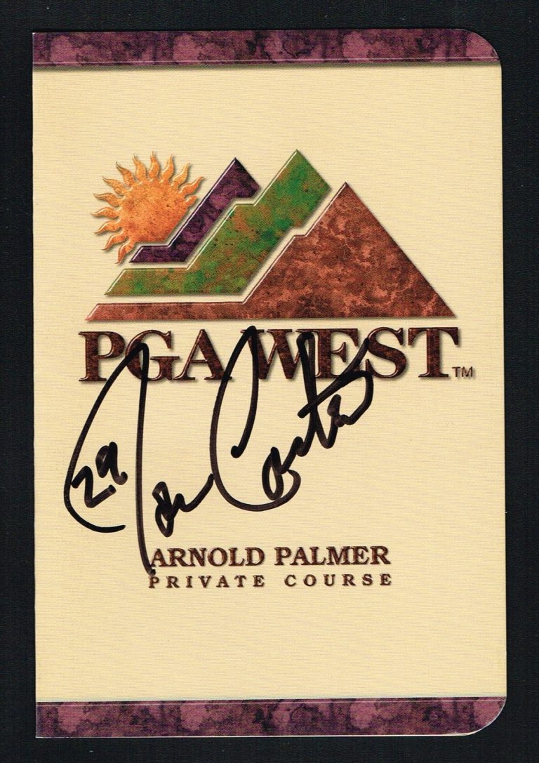 Joe Carter signed autograph auto PGA West Scorecard