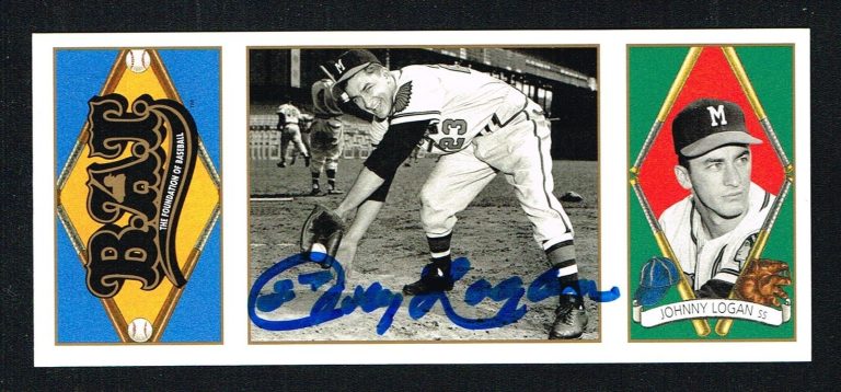 Johnny Logan signed autographed 1993 Upper Deck B.A.T.