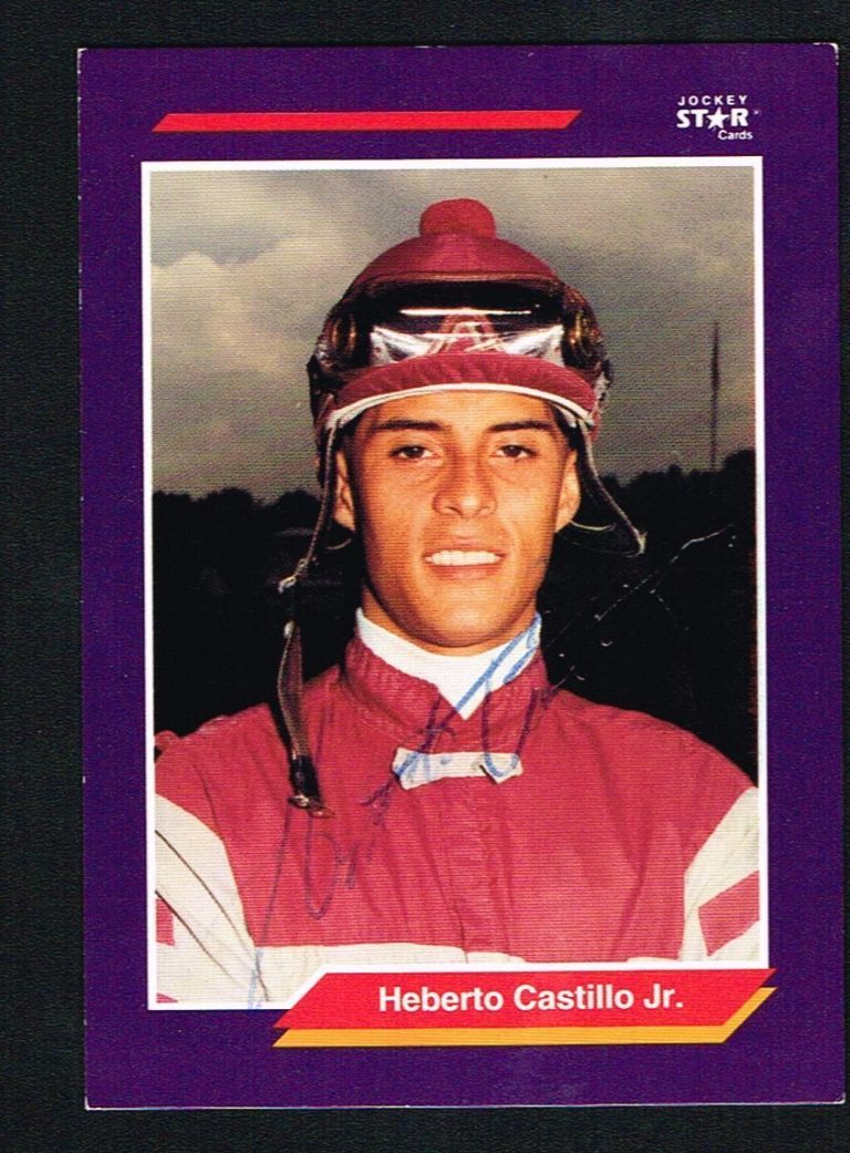 Herberto Castillo Jr signed autograph 1992 STAR Jockey Horse Racing Trading Card