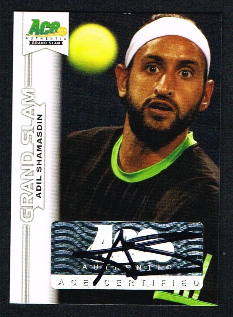 Adil Shamasdin signed autograph auto 2013 Ace Authentic Grand Slam Tennis Card