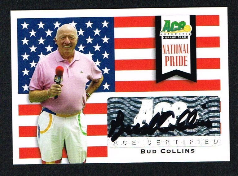 Bud Collins signed autograph auto 2013 Ace Authentic Tennis National Pride