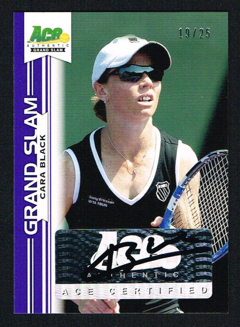 Cara Black signed autograph auto 2013 Ace Authentic Grand Slam Tennis 19/25