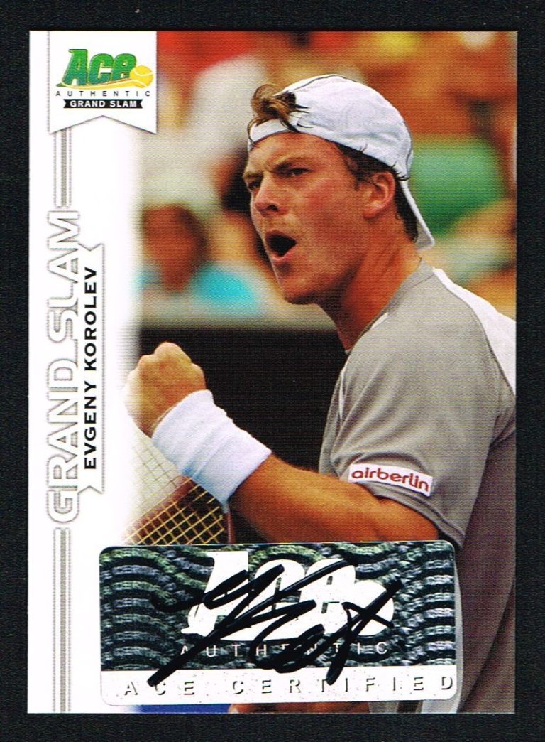 Evgeny Korolev signed autograph auto 2013 Ace Authentic Grand Slam Tennis