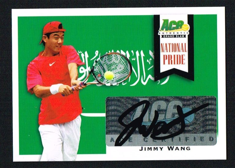Jimmy Wang signed autograph auto 2013 Ace Authentic Tennis National Pride