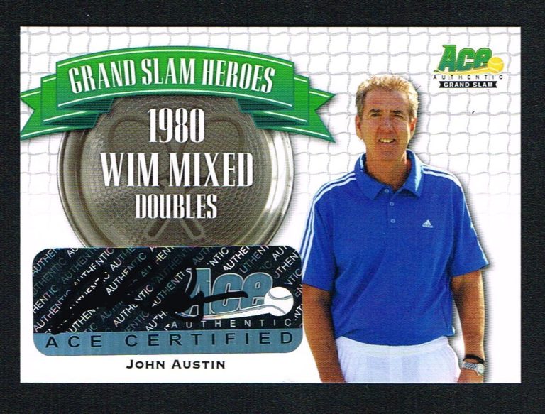 John Austin signed autograph auto 2013 Ace Authentic Tennis Grand Slam Heros