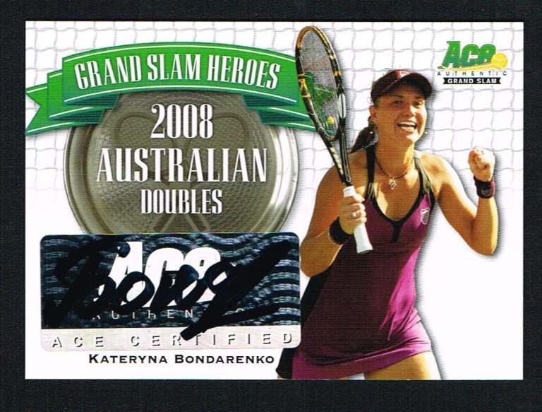 Kateryna Bondarenko signed autograph 2013 Ace Authentic Tennis Grand Slam Heros