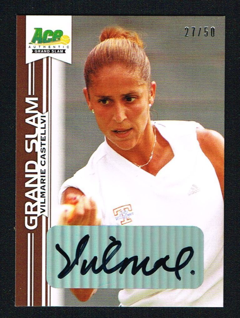 Vilmarie Castellvi signed autograph 2013 Ace Authentic Grand Slam Tennis 27/50