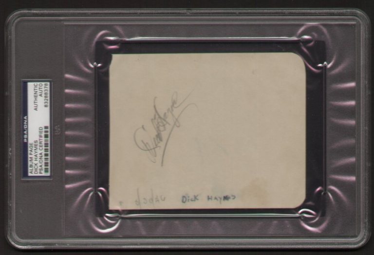 Dick Haymes signed autograph auto Vintage Album Page PSA Slabbed d. 1980