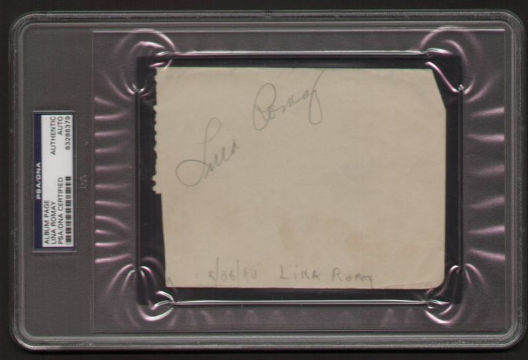 Lina Romay signed autograph auto Vintage Album Page PSA Slabbed d. 2010