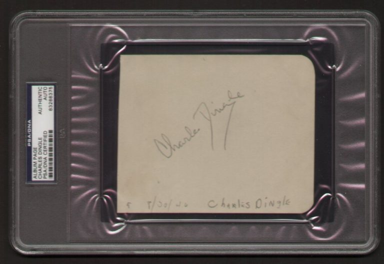 Charles Dingle signed autograph auto Vintage Album Page PSA Slabbed d. 1956