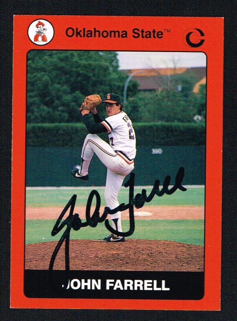 John Farrell signed autograph auto 1991 Oklahoma State Collegiate Collection