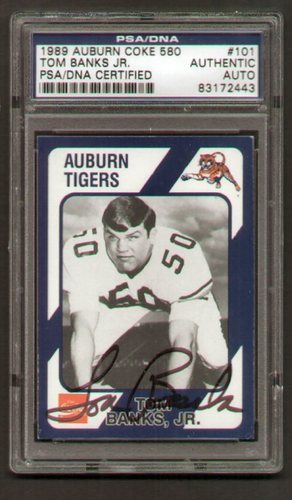 Tom Banks Jr signed autograph 1989 Auburn Coke  PSA/DNA