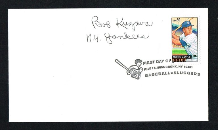 Bob Kuzava signed autograph auto First Day Cover FDC Baseball Pitcher Yankees