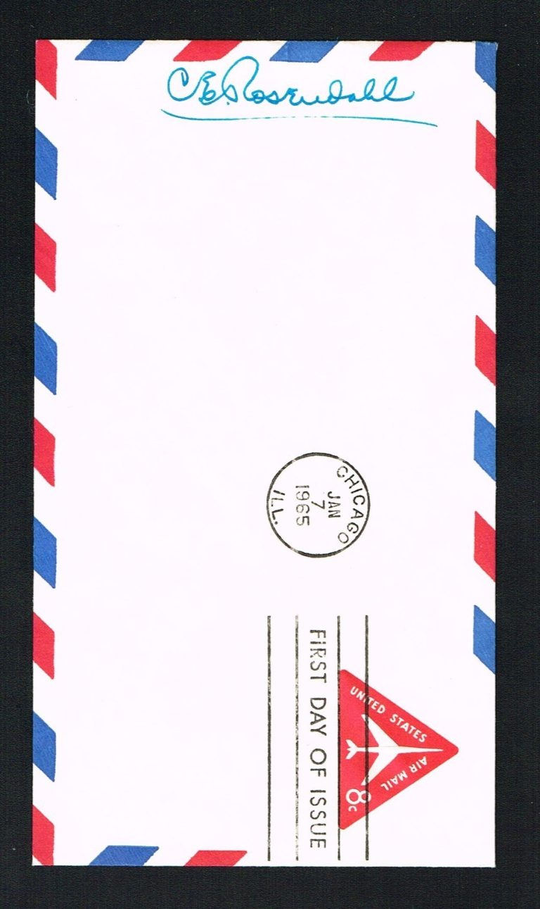 Charles E. Rosendahl (d. 1977) signed autograph FDC Hindenburg Official Observer