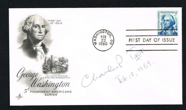 Charles Phelps Taft II (d. 1983) signed autograph First Day Cover FDC Politician