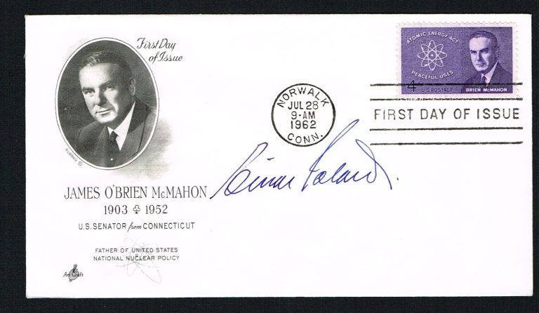 Einar Saeland signed autograph First Day Cover European Agency Nuclear Energy
