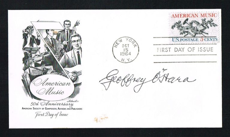 Geoffrey O'Hara (d. 1967) signed autograph First Day Cover FDC American Composer
