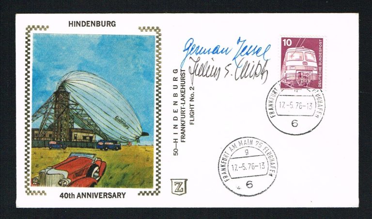 German Zettel & Julius E. Witzky signed autograph Cover Hindenburg Related