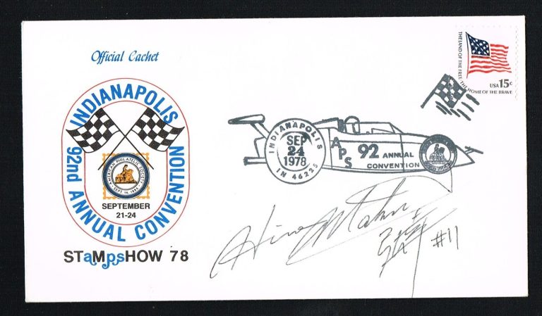 Hiroyuki Hiro Matsushita signed autograph auto Indianapolis Postal Cover