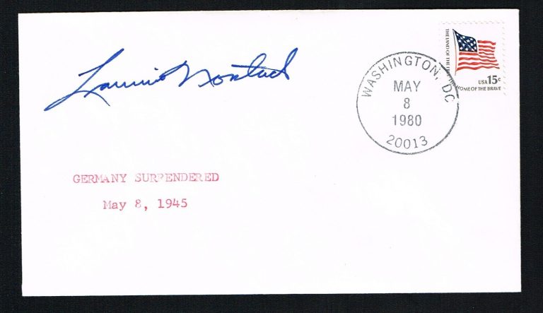 Lauris Norstad (d. 1988) signed autograph auto Postal Cover Army General WWII