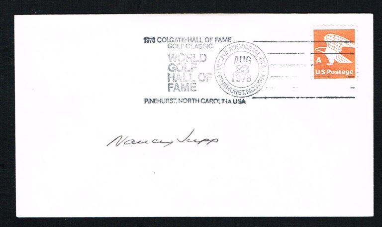 Nancy Jupp (d. 2013) signed autograph Golf HOF Postal Cover Golf Director