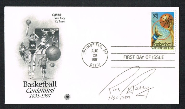 Rick Barry signed autograph First Day Cover FDC Pro Basketball Hall of Famer