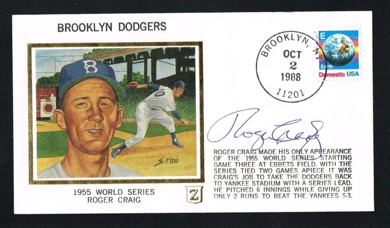 Roger Craig signed autograph auto Postal Cover Baseball Pitcher & Manager