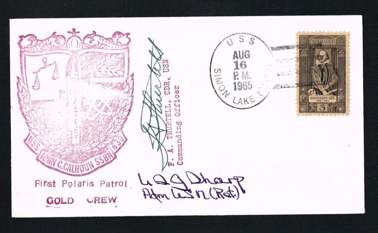 Ulysses Simpson Grant Sharp Jr. (d. 2001) signed autograph Postal Cover Pacific