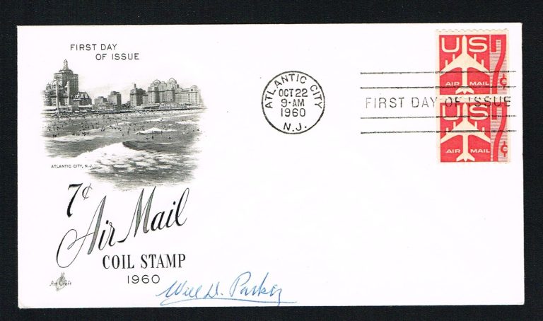 Will D. Parker (d. 1981) signed autograph First Day Cover FDC Aviation Pioneer