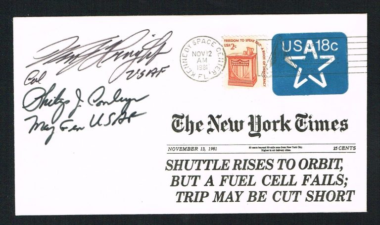 William Pete Knight (d. 2004) & Philip Conley signed autograph FDC Test Pilots