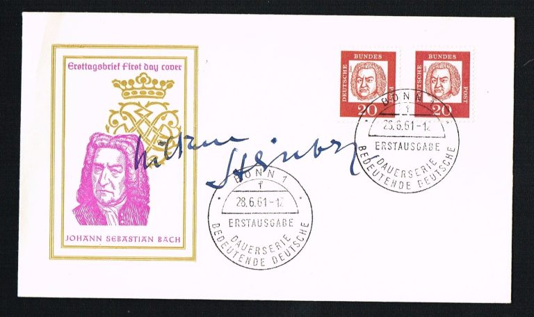 William Steinberg (d. 1978) signed autograph First Day Cover FDC Conductor