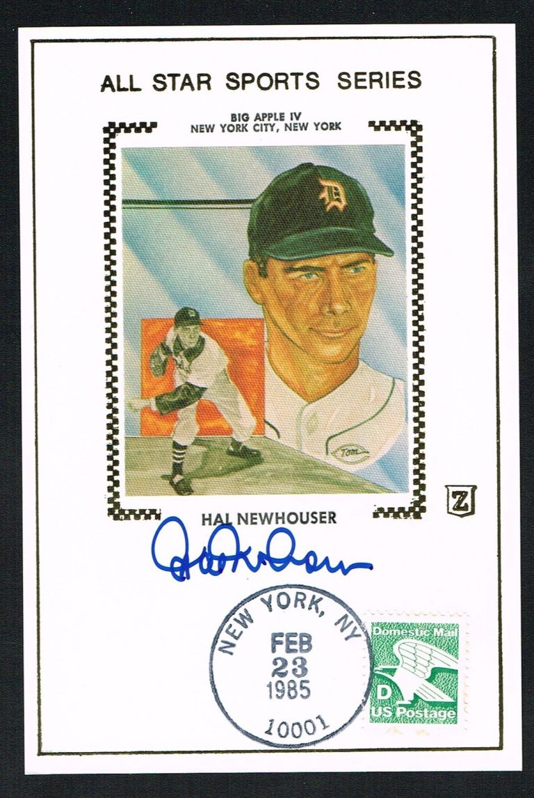 Hal Newhouser signed autograph auto Postcard Baseball Hall of Fame HOF'er